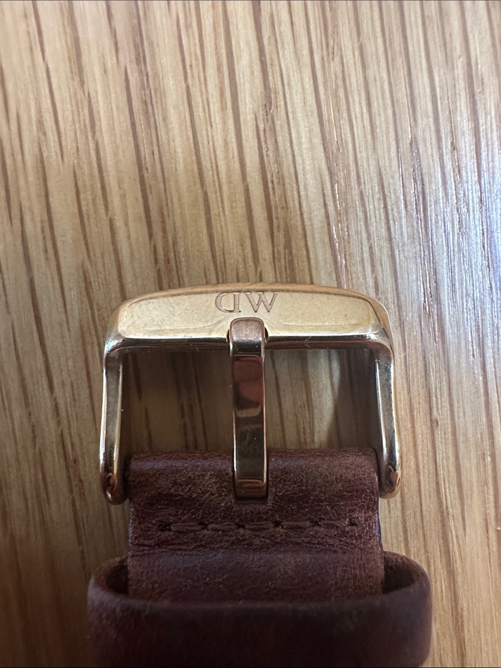 Daniel Wellington White Dial Gold Case Brown Leather Strap Watch - Picture 4 of 5